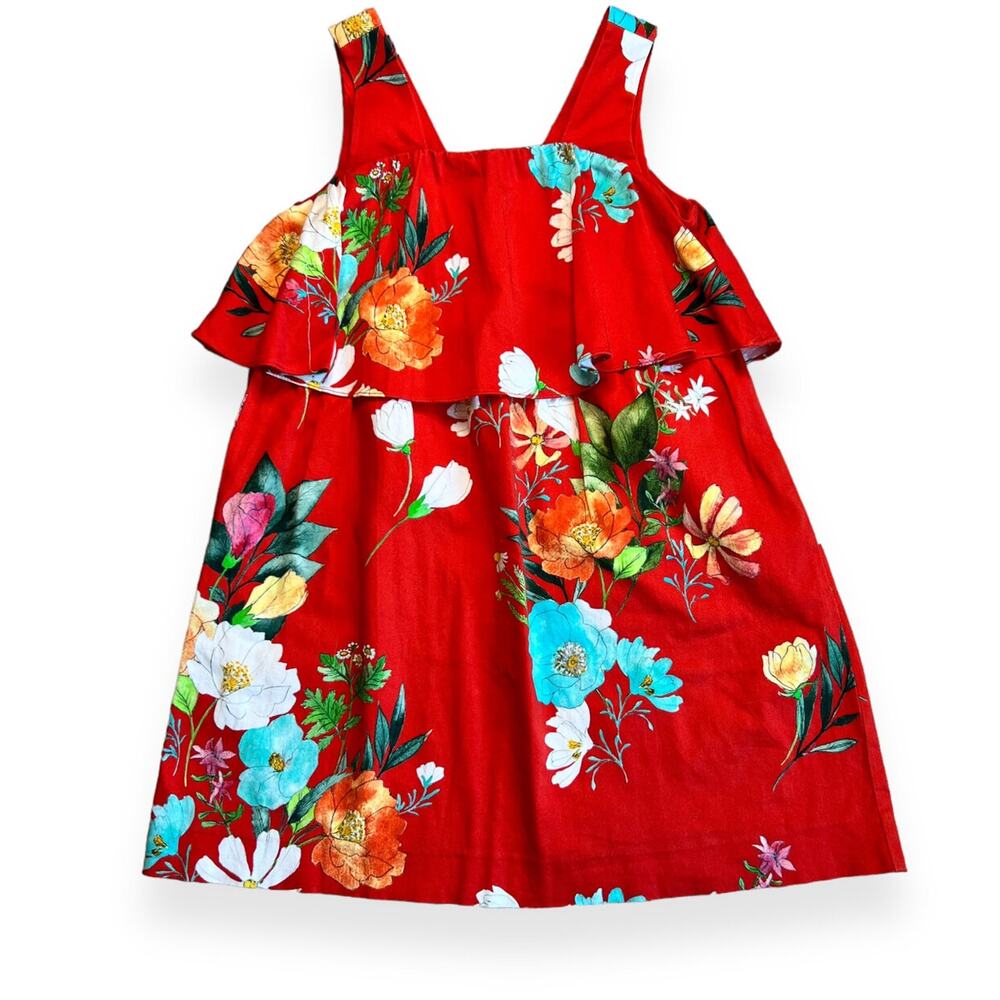Zara Girls Sleeveless Watercolor Floral Summer Dress Girls 8